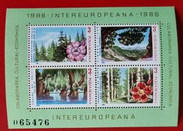 RUMÄNIEN ROMANIA POSTA ROMANA BLOCK INTEREUROPEANA 1986**