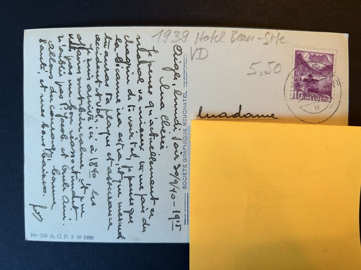 Cartoline postali: Aigle Hotel Beau Site – Usato da Fanas venduto da Alessio11 1