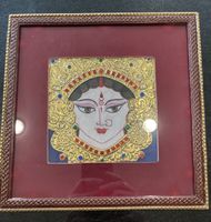 Dipinto  indiano "Maa Durga" – arte Tanjore