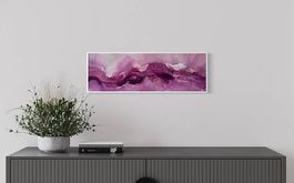 Acryl-Bild 20x60cm - "Farbenfeuer weinrot"