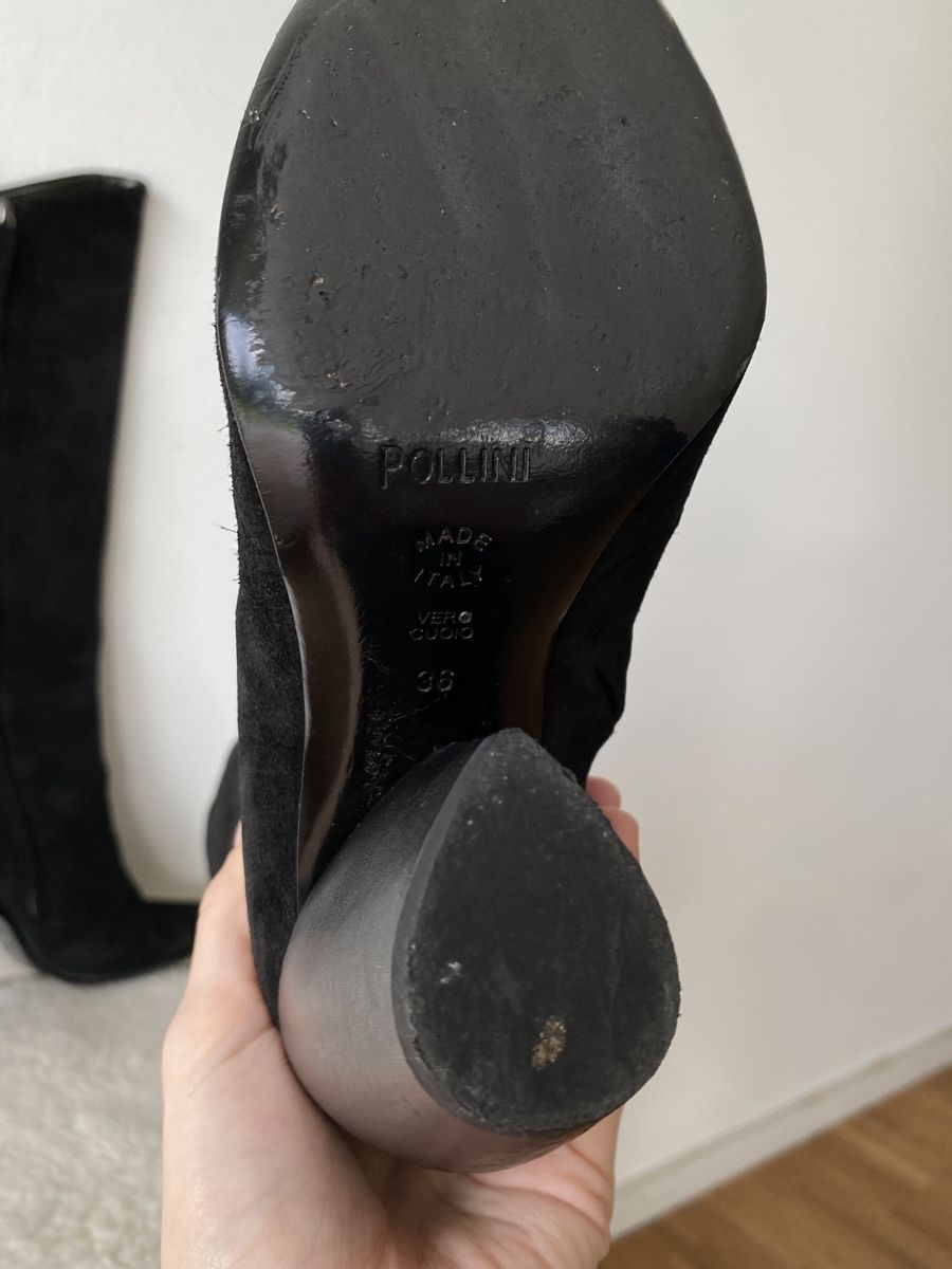 Scarpe da donna: Pollini Black Suede Knee High Boots, Size 36 – Usato da Münchringen venduto da loo_b7bd 7