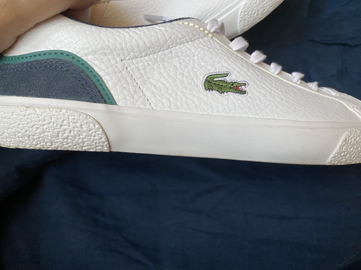 Lacoste Scarpe da uomo: Baskets Lacoste Lerond cuir blanc 41 EU – Nuovo (secondo la descrizione) da Geneve venduto da Monthoux13 5