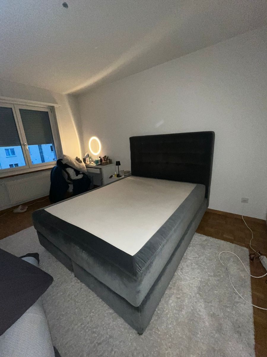 Ikea Letti: Boxspringbett, grau, gebraucht, 160x200cm, Schnäppchen! – Usato da Bern venduto da lio_f6wm 3