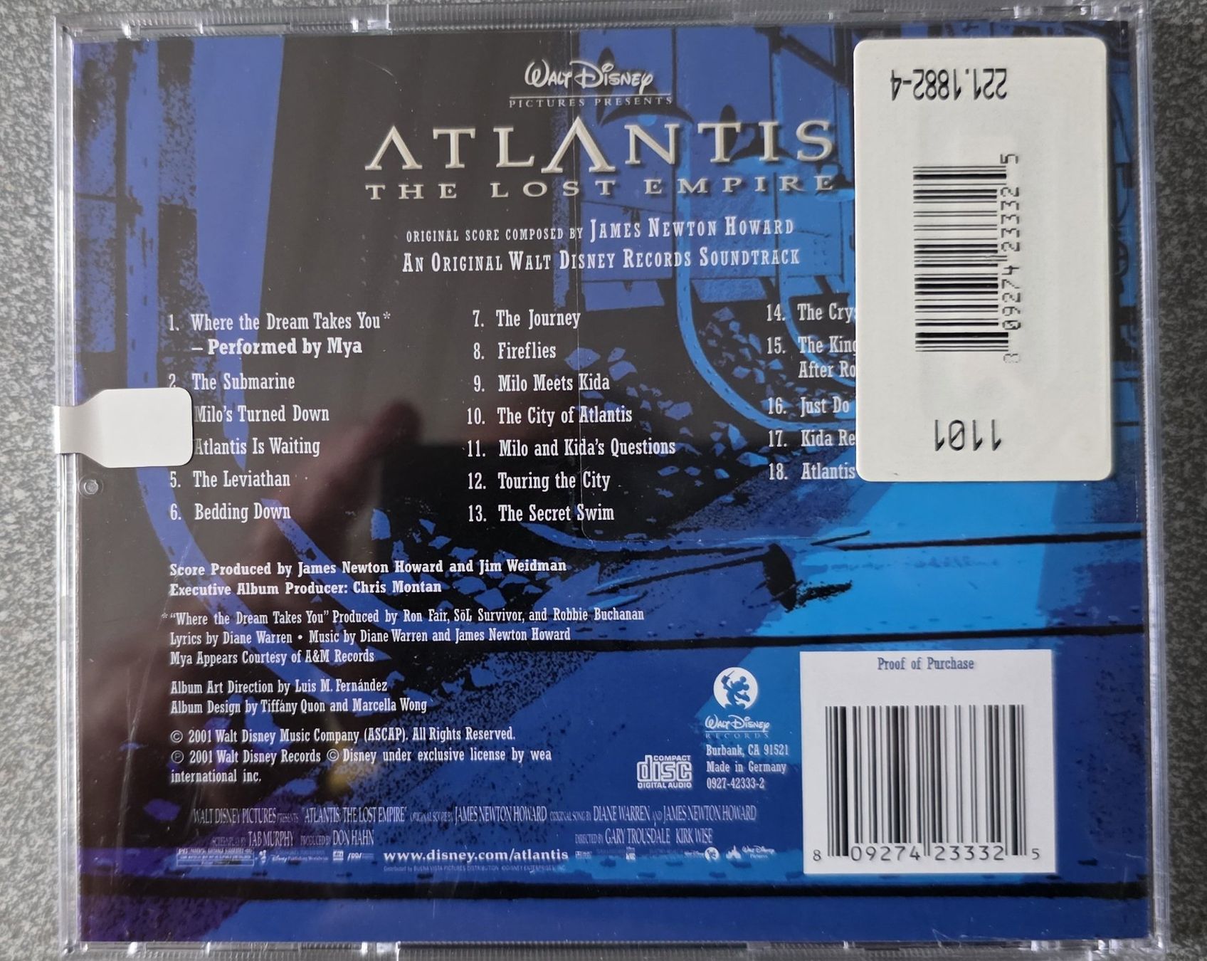 CD: Atlantis  - Original Motion Picture Soundtrack CD – Usato da Oetwil am See venduto da fineli2 1