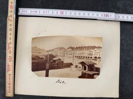Basel (BS) Rheinufer Original historische Fotografie