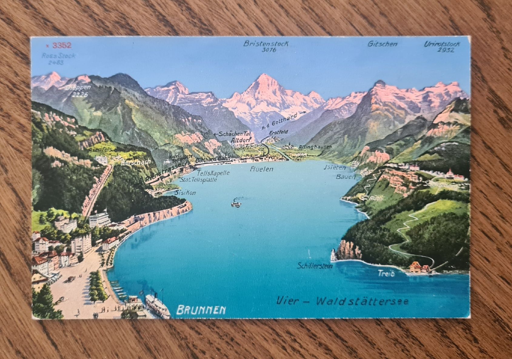 Cartoline postali: Brunnen mit Urnersee – Usato da Ebikon venduto da Donar50
