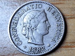 5 Rappen 1882 - sehr schön!