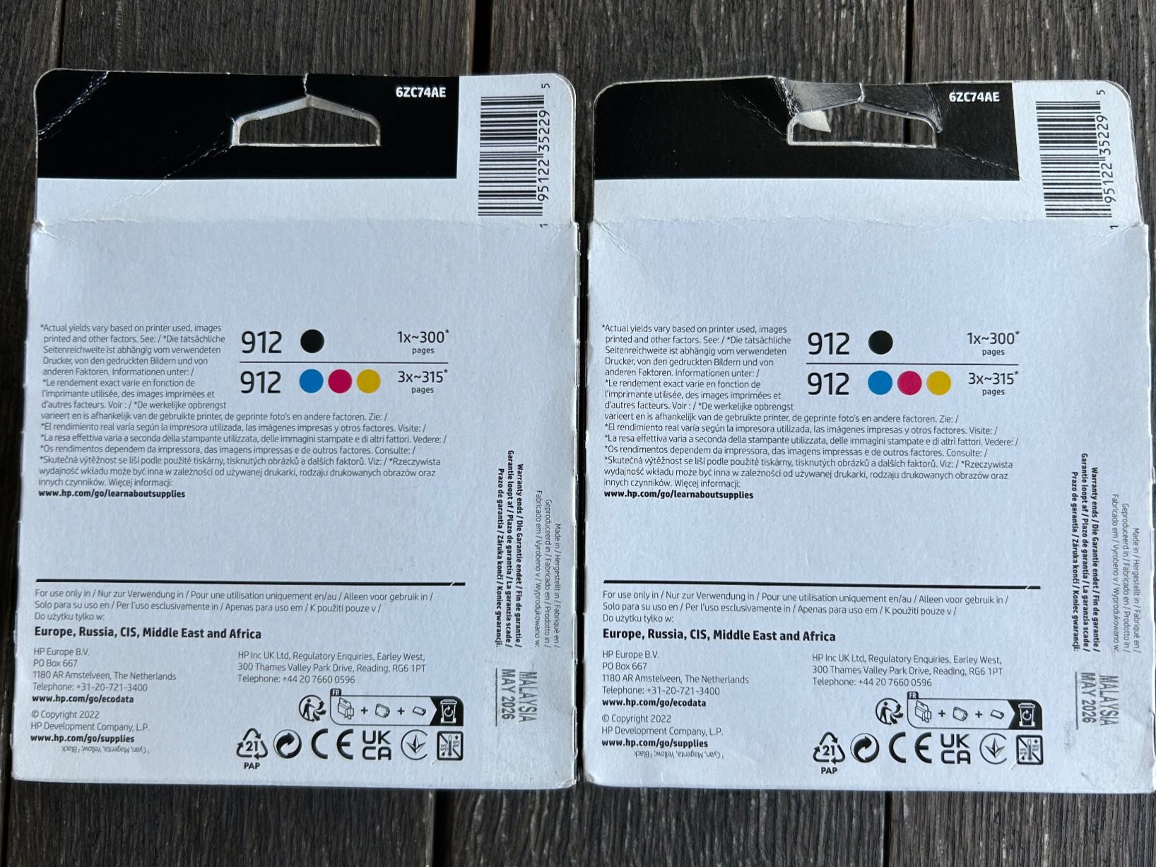 Hewlett Packard Cartucce per stampanti & toner: HP 912 Druckerpatronen 4-pack - 2 Stück – Nuovo e nell'imballaggio originale da Oberwil b. Zug venduto da design_at_work 1