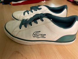 Weisse neuwertige Lacoste Ortholite Halbschuhe Gr.32