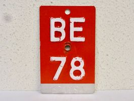 BE 78 VELONUMMER - FAHRRADSCHILD