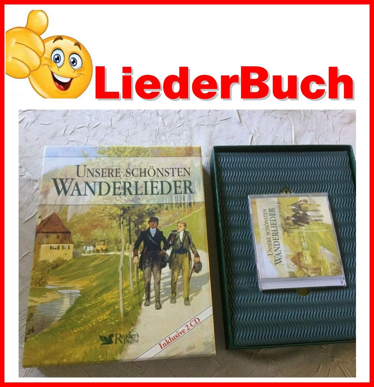 Libri: Unsere schönsten Wanderlieder - Buch in Kartonbox + 2 CD – Nuovo (secondo la descrizione) da Niederrohrdorf venduto da Victor777 1