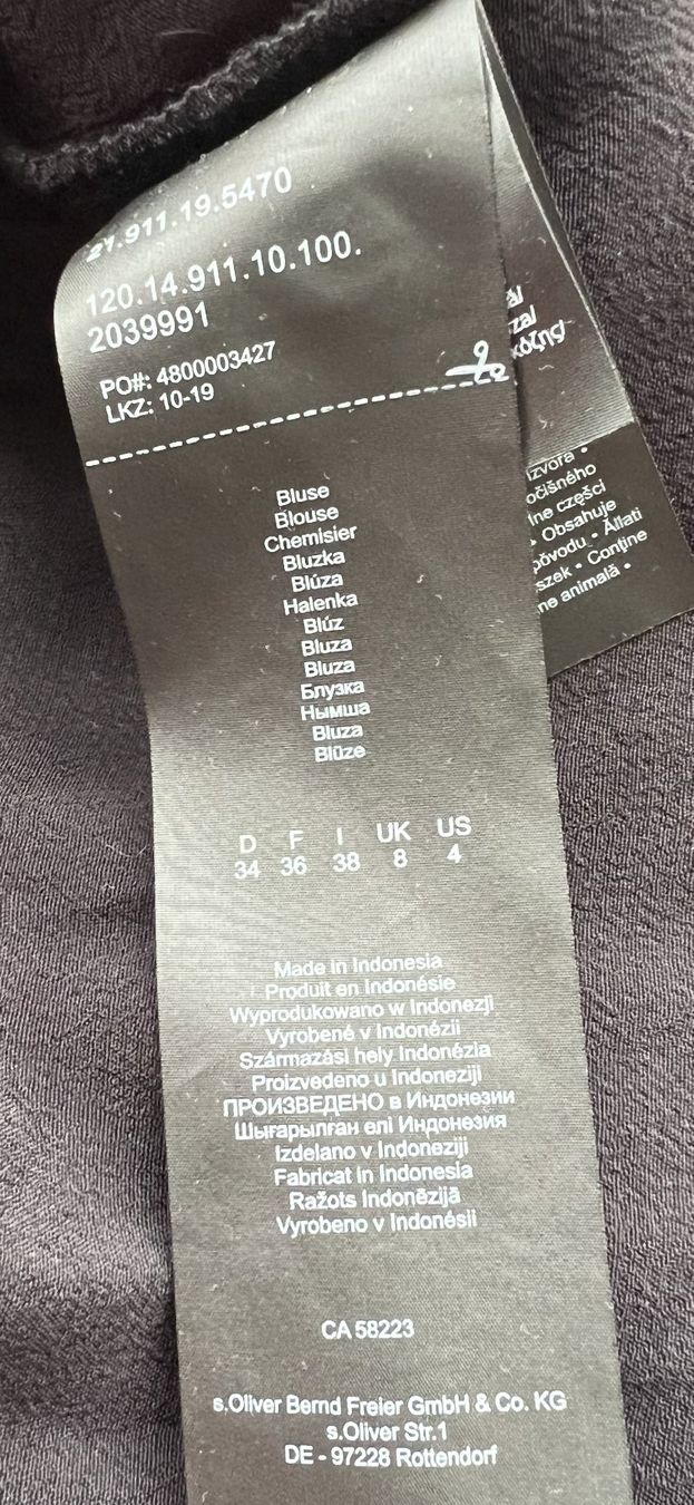 S.Oliver Blusen: S.Oliver Blusen-Shirt, schwarz Gr. 34 – Neu (gemäss Beschreibung) aus Füllinsdorf von Sunnebliemli7 9