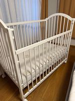White baby cot (bed) 60 x 120 cm
