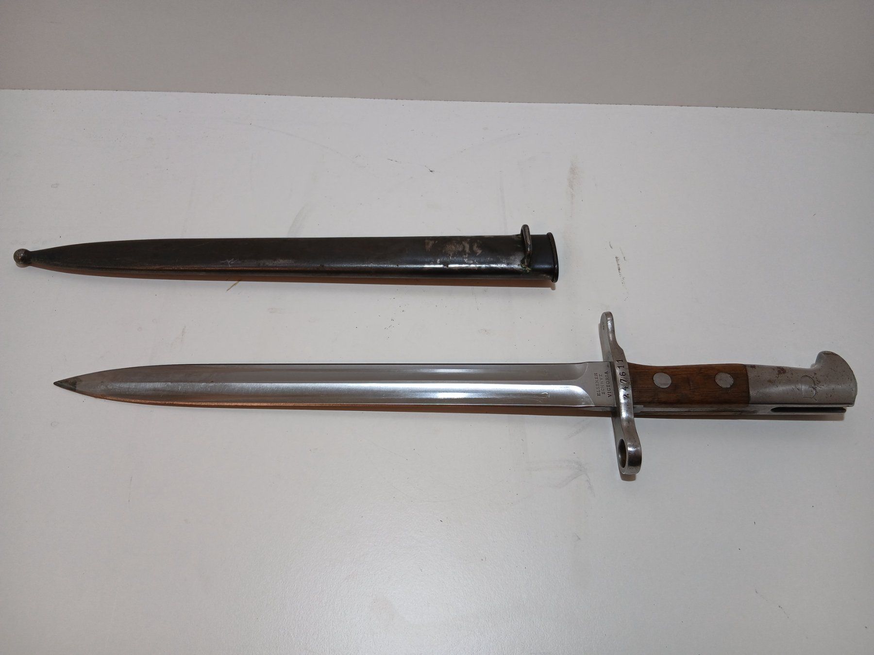 Schweizer Armee Armi bianche: Schweizer Bajonett mit Scheide gebraucht – Usato da Schwendibach venduto da achat01 5