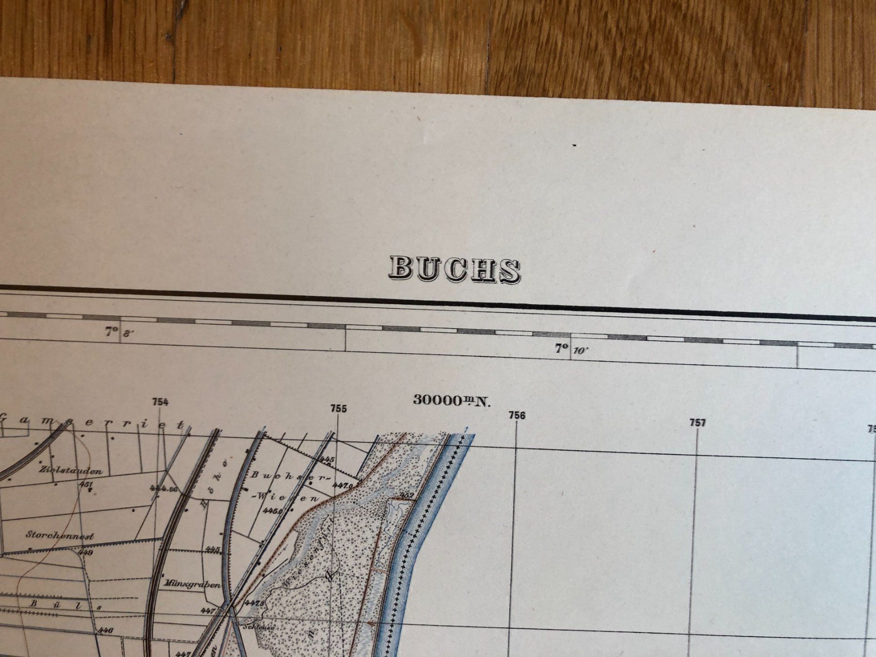 Cartine & Atlanti: Siegfriedatlas Bl. 255: Buchs – Usato da Zürich venduto da allp 2