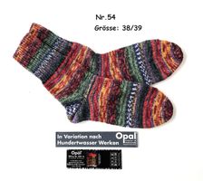 Handgestrickte "Hundertwasser" Socken  Grösse: 38/39  Nr.54