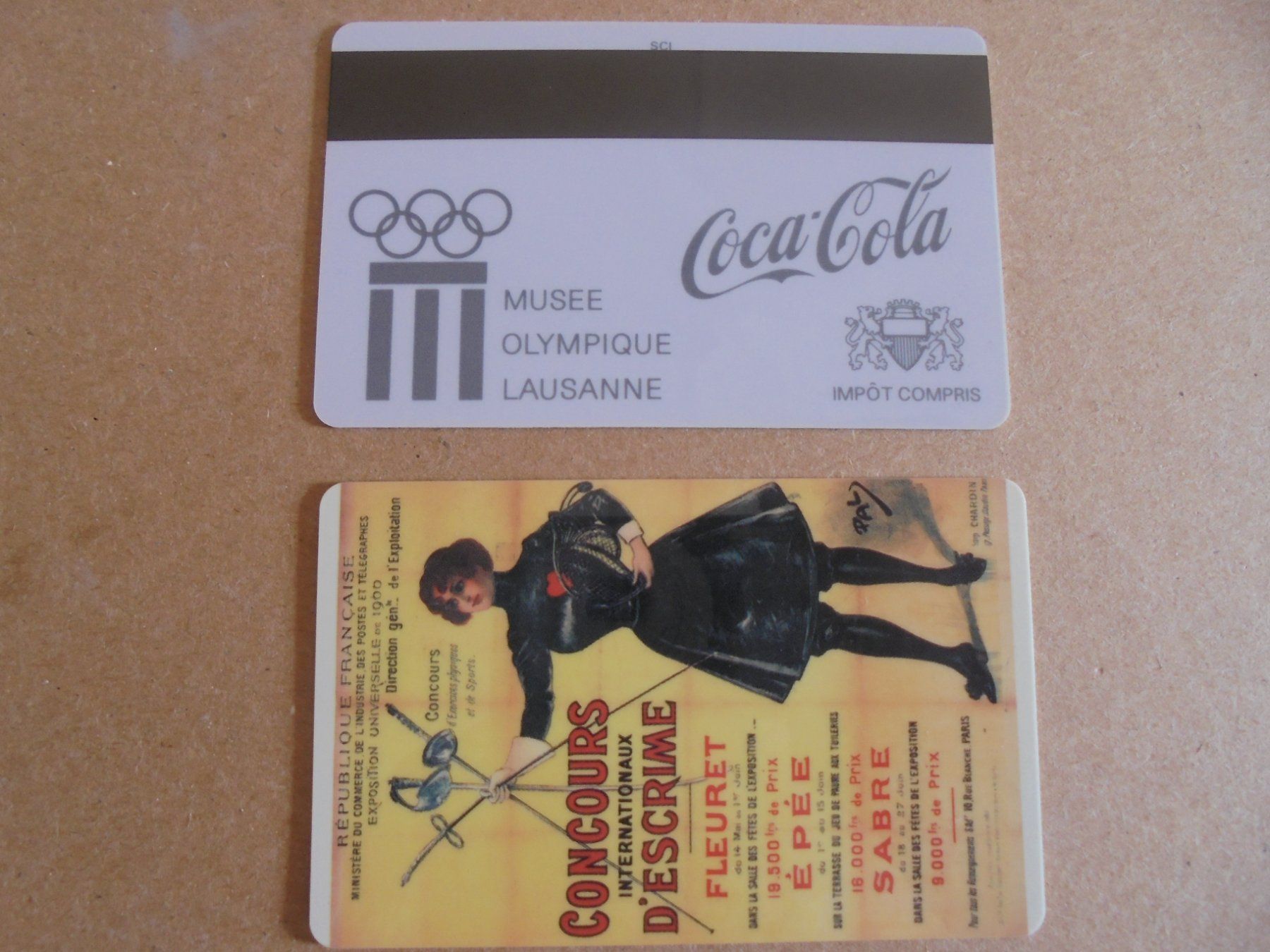 Telefon- & Taxkarten: Coca Cola " Musée Olympique Lausanne / Paris 1900 " – Gebraucht aus Crissier von Promopost