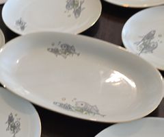 Fisch-Geschirr-6Set, Speiseteller, Servierplatte, Rarität