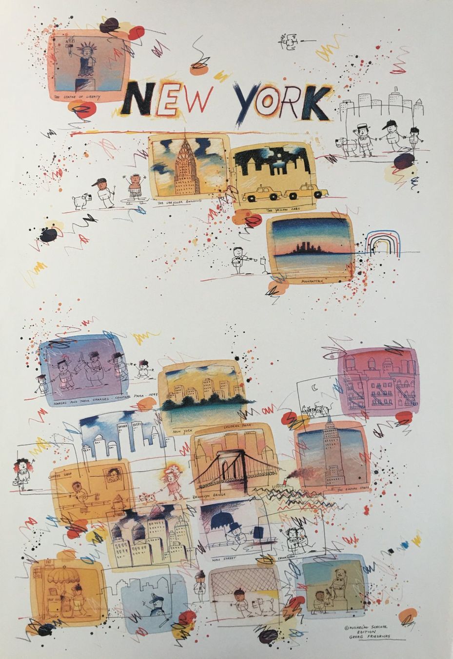 Grafica & Litografie: Wilhelm Schlote   Lithographie : "New York" – Usato da Nennigkofen venduto da Schamane75