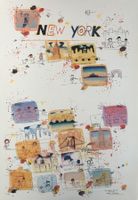 Wilhelm Schlote   Lithographie : "New York"