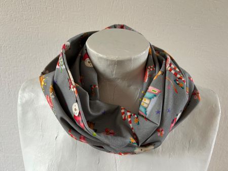 Kinder-Loop -Schlauchschal - Baumwoll-Jersey - Handarbeit