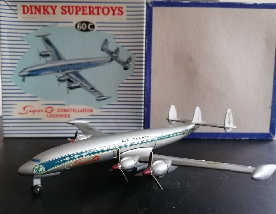 Dinky Toys Supertoys – Super G Constellation Lockheed N°60C – Boîte Et Avion