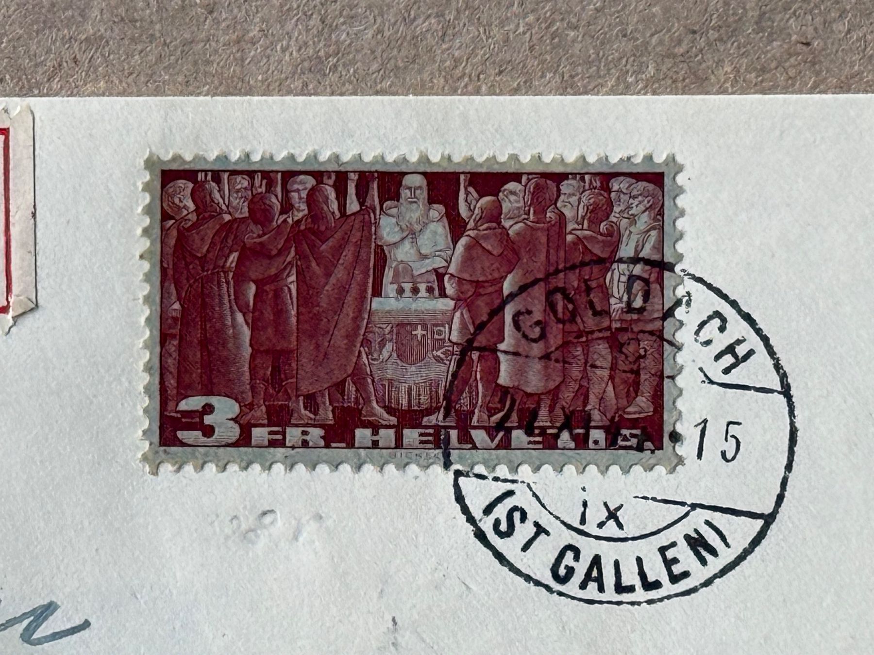 Tutti i francobolli: 216v, Goldach, Brief – Usato da Aarau venduto da hilde47