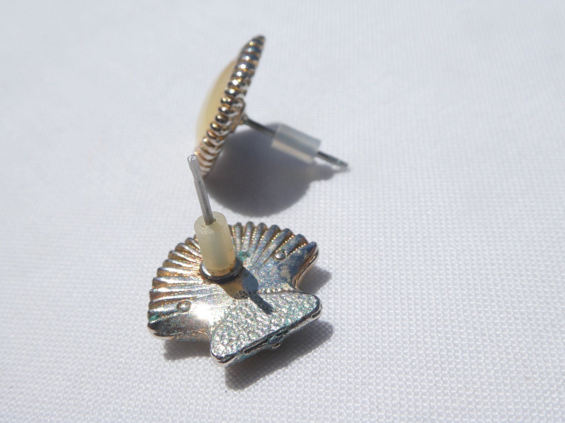 Boucles d'oreille: Vintage Ohrstecker mit Perlmutt, – D'occasion à Gattikon par kaandooh 2