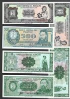 Paraguay noten 6 stück UNC