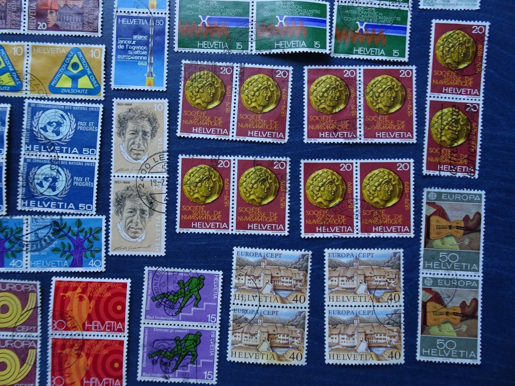Tutti i francobolli: 1970-79 Div. 2er-Streiffen – Usato da Aadorf venduto da Chnorli-Furz 5