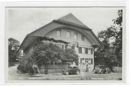 31.12,35Gempenach Gasthus z.Kantonsschild/Tanksäule+Oldtimer