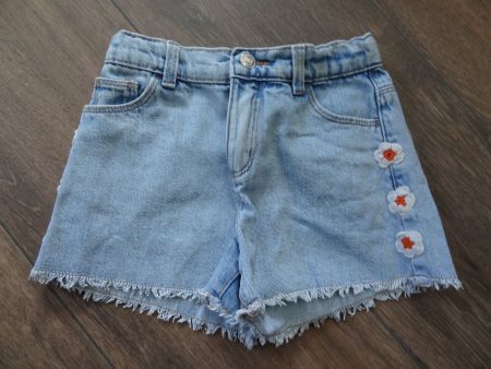 Shorts en jean Zara été fille 6 ans 116cm fleurs 🌼