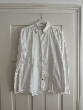Van Gils Herrenhemd Weiss, Slim Fit, Grösse L