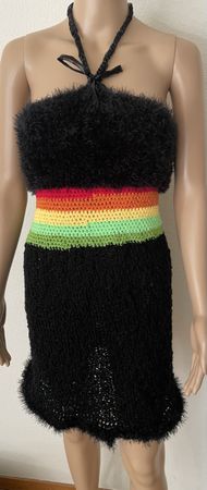  Crochet Kleid - Bunt gestreifter Sommer-Look 🏖️