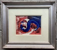 G.RIGON ORIGINAL OEL VERSO SIGNIERT MIT RAHMEN GRÖSSE 40X34