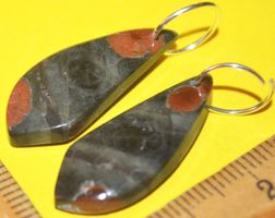 Anhänger Set L-1259 – Erdnuss Obsidian – 1 Paar