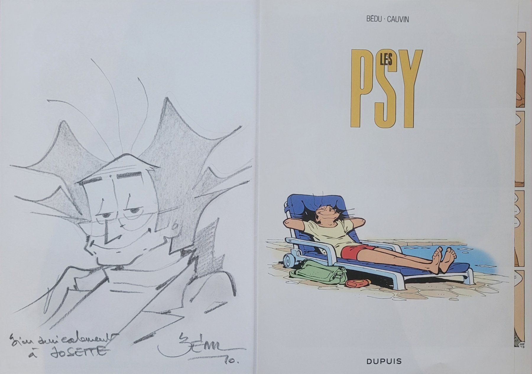 Fumetti: BD Dédicace EO Les Psy 16. Besoin De Vacances – Usato da Biel/Bienne venduto da Destockweb