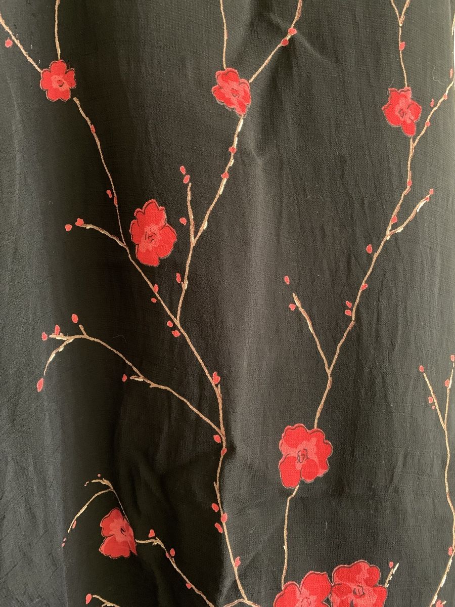 Vestiti: Trägerkleid schwarz mit roten Kirschblüten – Usato da Pfäffikon ZH venduto da mel_lmw7 2