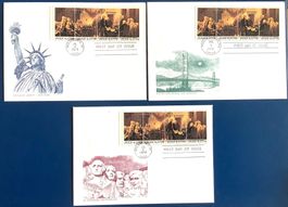 1976 USA - FDC mit 3 Div. Illustr. 200 Jahre USA 1776-1976