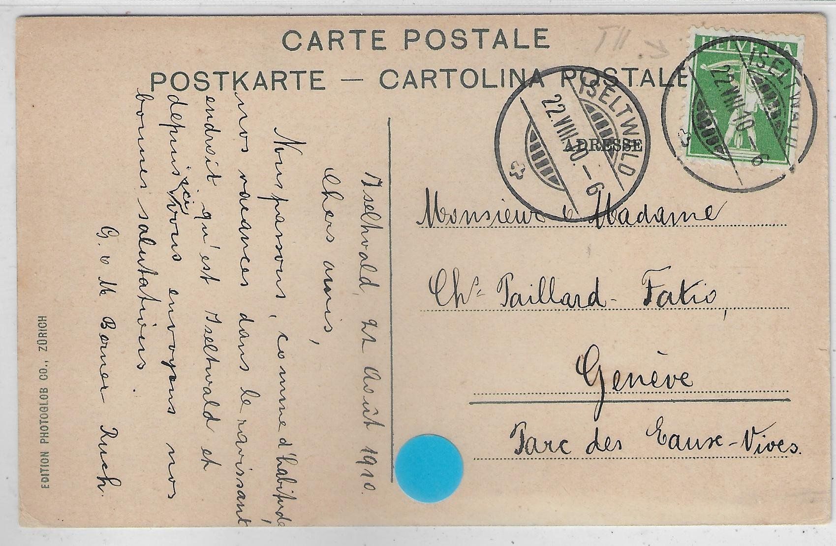 Cartoline postali: Iseltwald am Brienzersee - Litho – Usato da Ettingen venduto da Kartenplanet 1
