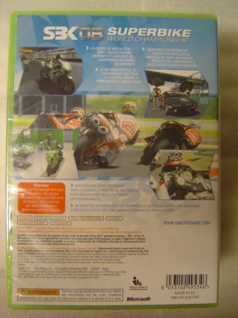Microsoft Giochi: SBK 08 - XBOX 360 - 100%NEW – Nuovo e nell'imballaggio originale da Pambio Noranco venduto da Pol69 1