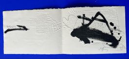 Tapies Original- Litho mit Prägedruck Erker Verlag 1988