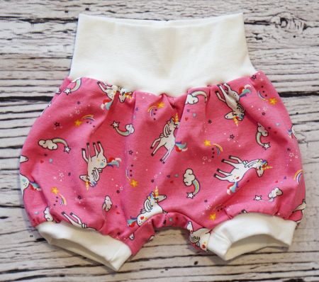 SALE!Pink Kurze Pumphose mit Einhorn 56/62 NEU