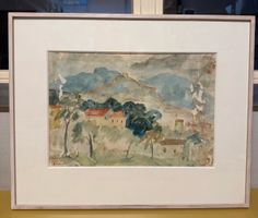 Aquarell Hand signiert Bild 