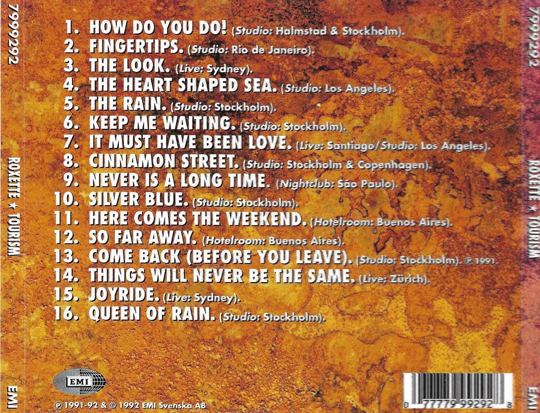 CD: CD: ROXETTE - Tourism – Usato da Rotkreuz venduto da groeli69 1