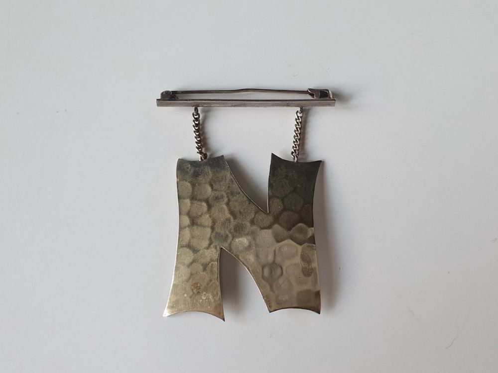 Broche Ancienne Années 1930 En Métal Argenté Avec Marcassites - Bijou Vintage Sublime