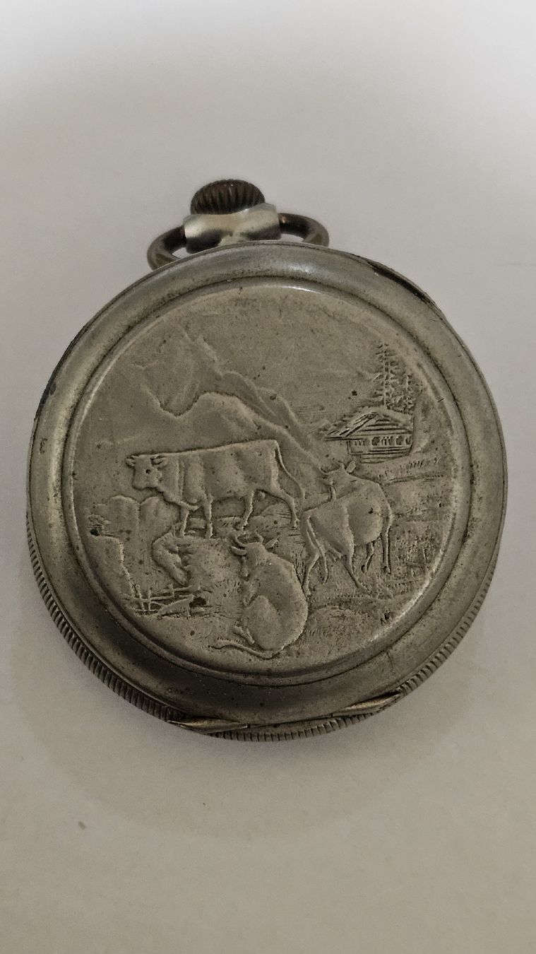 Orologi: Montre de poche ancienne décor vache – Difettoso da Genève venduto da Fresko01 1