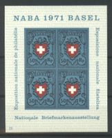 1971, Nationale Briefmarkenausstellung Basel (NABA) Nr.21 **
