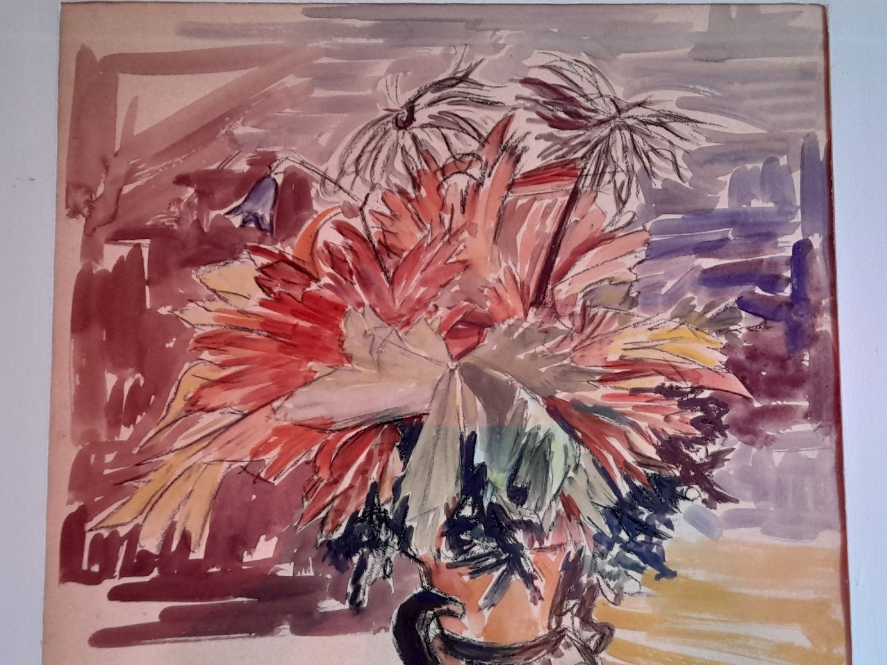 Gemälde: Willi Dreesen Brig " Blumen-Stillleben 1957 " – Gebraucht aus Thun von Treff.....e 4