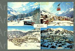 AK color Klosters GR 4- Bild,Gotschna,Madrisa,Rufinis ≈ 1985